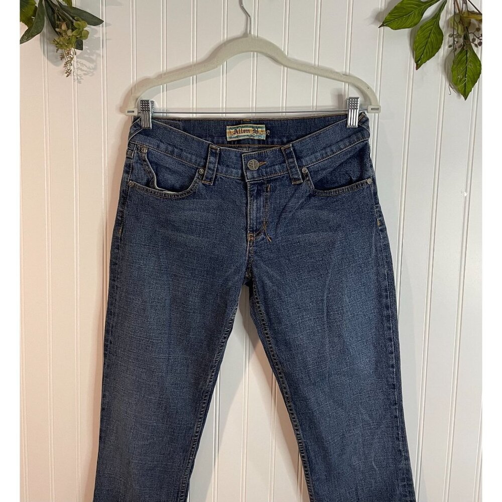 Allen B. Womens Denim Jeans Sz 29 Straight Leg Medium Wash Cotton Blend Stretch